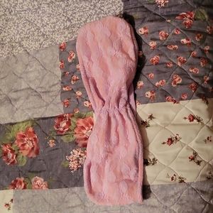PINK strapless lace sports bra